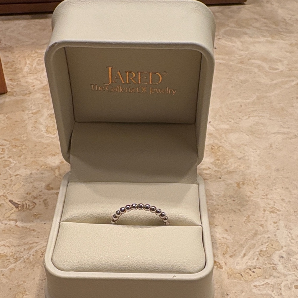 Jared Silver Beaded Women's Ring